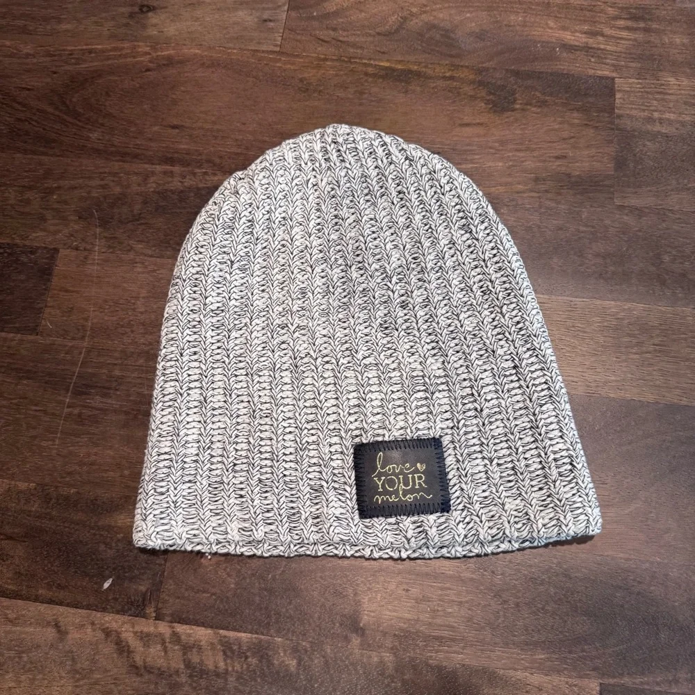 Love Your Melon Black and White‎ Knit Hat